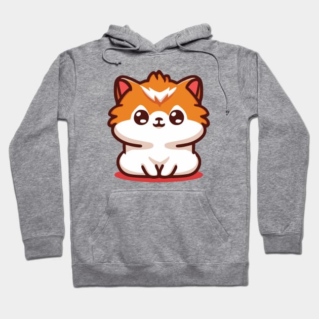 cute kawaii cat cartoon Hoodie by Kawaii Bomb